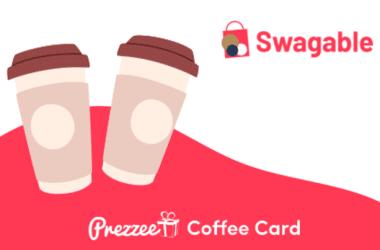 Image of two coffee cups and Swagable logo, as example of Swagable Prezzee gift card.